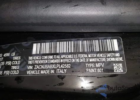 2020 Jeep Renegade Sport 4X4 z USA, uszkodzony, nr VIN ZACNJBABXLPL42582